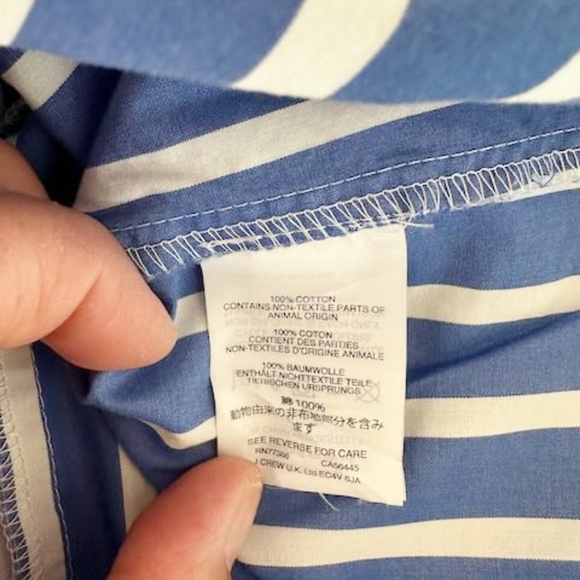 J. Crew Wide Stripe Ruffle Blouse - Picture 5 of 5